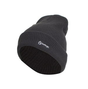 Surflogic Graphite Grey Double Layer Knit 100% Acrylic Beenie One Size