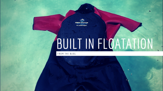 A wetsuit with built-in floatation