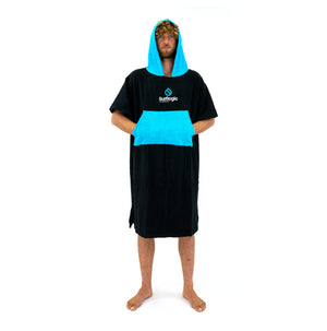 Surflogic Hardware Black and Blue Hooded Towel Change Robe Australia New Zealand