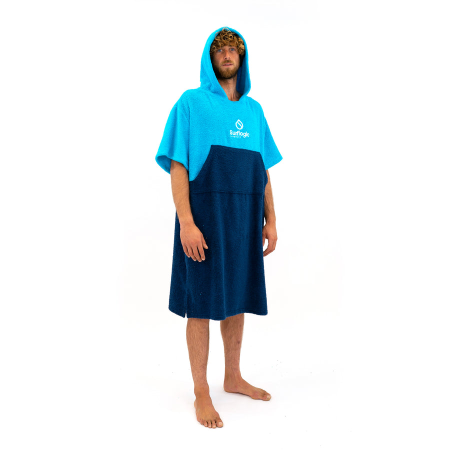 Hooded Towel Change Robe Surflogic Australia Blue and Cyan