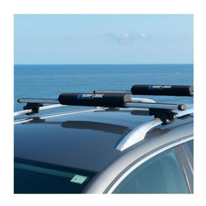 Surflogic Aero Roof Rack Pads For Aerodynamic Roof Racks 70cm / 28" demonstrated use on car