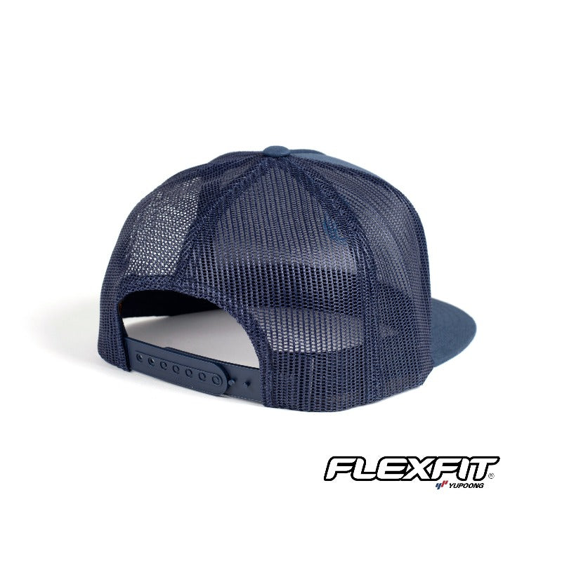 Surflogic Flexifit Snapback Flat Brim Navy Blue Baseball Hat