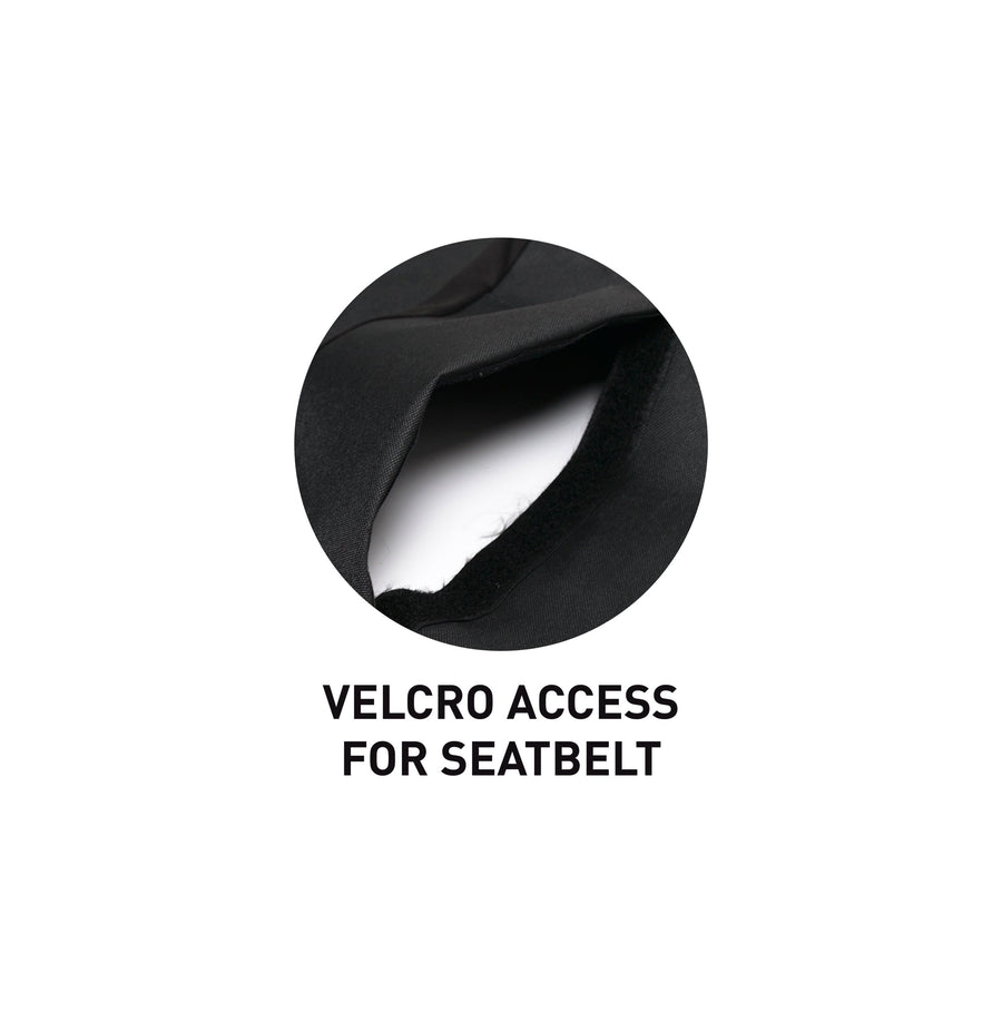 Surflogic Black Waterproof Double Seat Car Seat Cover with Seat Belt Shoulder Stap Cut Outs for Use in Vans, Trucks, Utes
