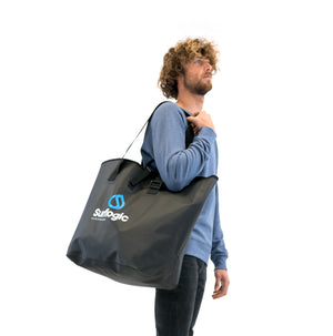 Waterproof Dry Bucket Beach Bag Surflogic Hardware Online Ocean Active Shown On Shoulder